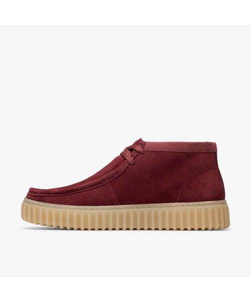 Clarks(クラークス)の「Torhill Hi / トーヒルハイ(ワインスエード)(モカシン/デッキシューズ・メンズ・ワイン・UK10/UK9.5/UK9/UK8.5/UK8/UK7.5/UK7/UK6.5/UK6)」の2枚目の写真