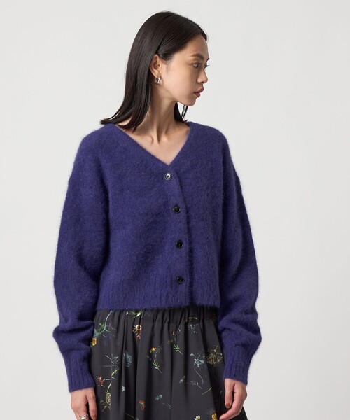 EMMEL REFINES＞EM FOX/W/CA Vネック カーディガン（カーディガン