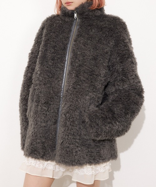 セール】【2サイズ展開】CURLED BOA BZ カールド ボア ブルゾン 秋服