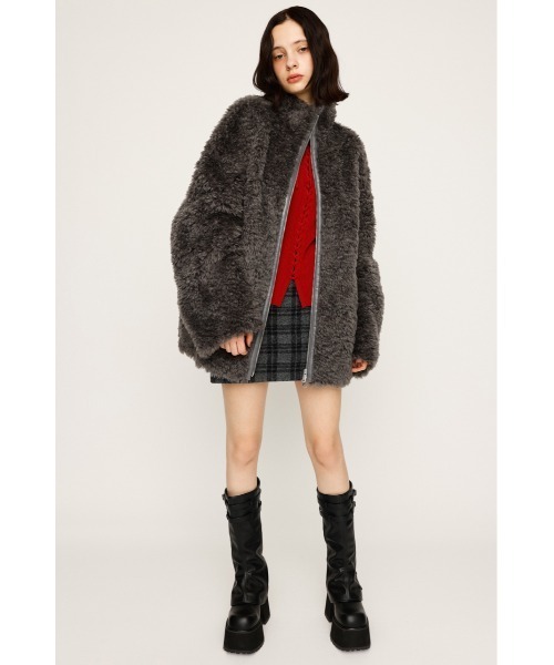 2サイズ展開】CURLED BOA BZ カールド ボア ブルゾン 秋服（ブルゾン