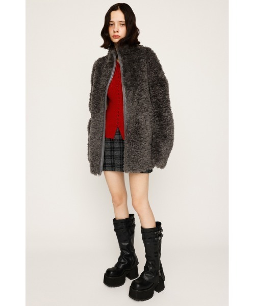 SLY(スライ)の「【2サイズ展開】CURLED BOA BZ カールド ボア ブルゾン 冬服 クリスマス(ブルゾン・レディース・ブラウン系その他2/グレー/ブラック系その他2・1/2)」の20枚目の写真