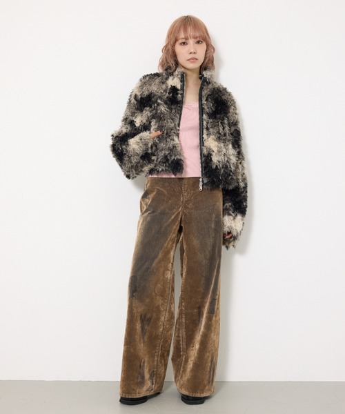 2サイズ展開】CURLED BOA BZ カールド ボア ブルゾン 冬服 クリスマス