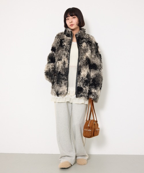 CURLED BOA BZ カールド ボア ブルゾン 秋服 セール】【2サイズ展開】CURLED BOA BZ カールド ボア ブルゾン 秋服