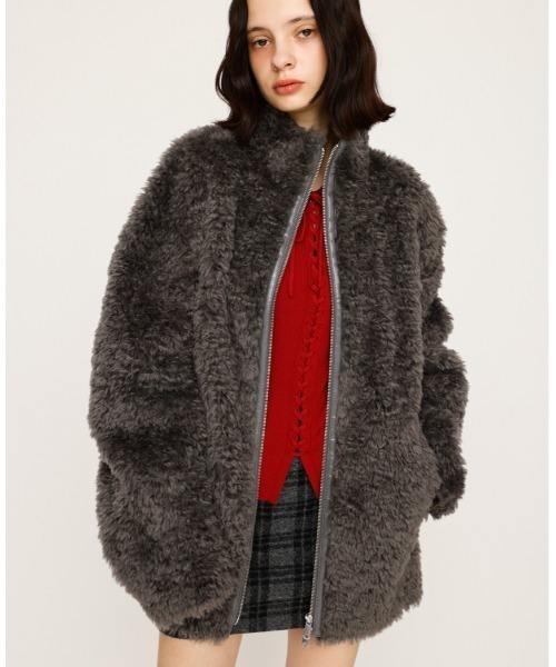 CURLED BOA BZ カールド ボア ブルゾン 秋服 2サイズ展開】CURLED BOA BZ カールド ボア ブルゾン 秋服（ブルゾン