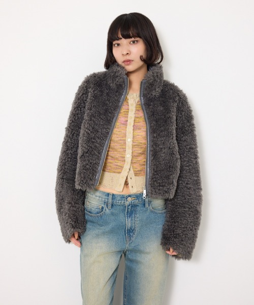 2サイズ展開】CURLED BOA BZ カールド ボア ブルゾン 秋服