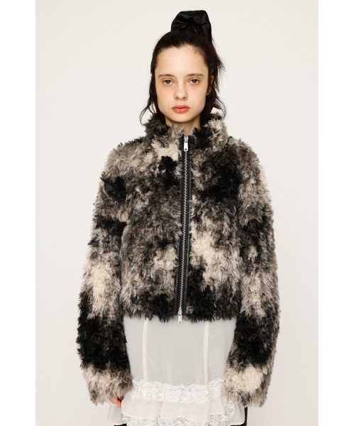 SLY(スライ)の「【2サイズ展開】CURLED BOA BZ カールド ボア ブルゾン 冬服 クリスマス(ブルゾン・レディース・ブラウン系その他2/グレー/ブラック系その他2・1/2)」の8枚目の写真