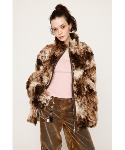 SLY ボアジャケット　CURLED BOA BZ 2サイズ展開】CURLED BOA BZ カールド ボア ブルゾン 冬服 クリスマス