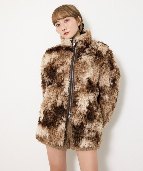 2サイズ展開】CURLED BOA BZ カールド ボア ブルゾン 冬服 クリスマス