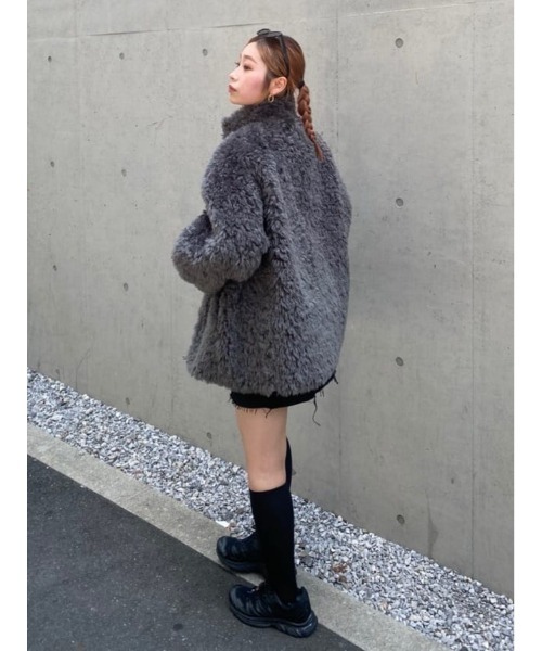 2サイズ展開】CURLED BOA BZ カールド ボア ブルゾン 秋服