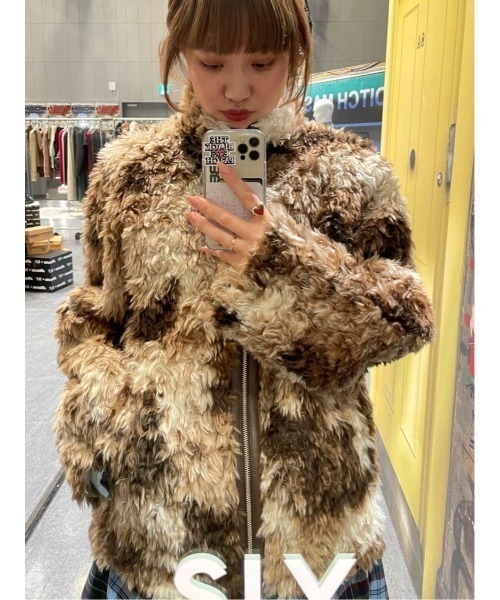 2サイズ展開】CURLED BOA BZ カールド ボア ブルゾン 冬服 クリスマス