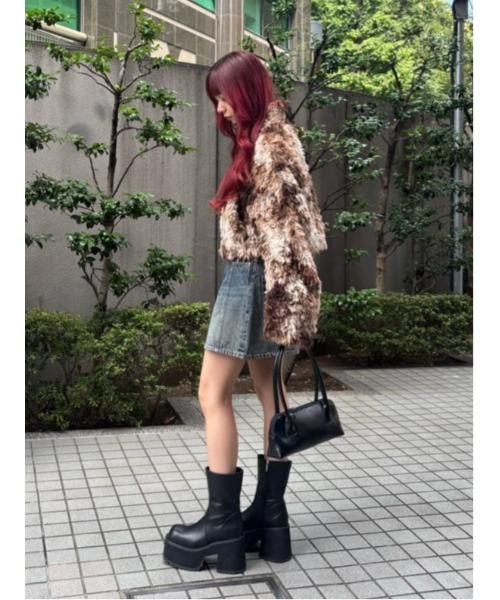 2サイズ展開】CURLED BOA BZ カールド ボア ブルゾン 冬服 クリスマス