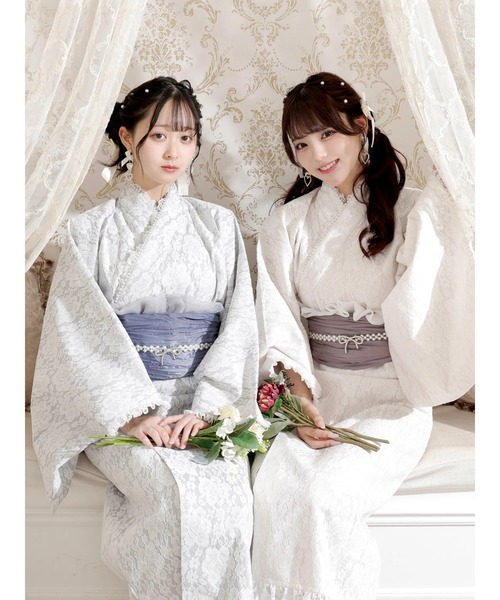 お嬢さん総レースレースフリルセパレート浴衣（浴衣）｜NOEMIE