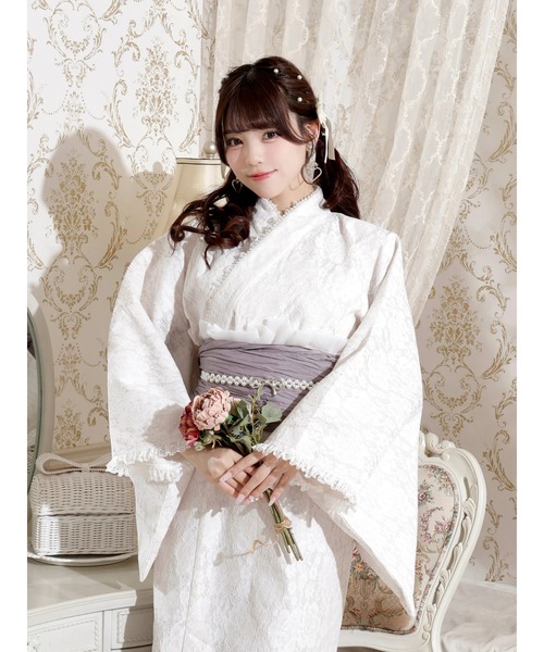 お嬢さん総レースレースフリルセパレート浴衣（浴衣）｜NOEMIE