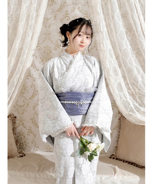 お嬢さん総レースレースフリルセパレート浴衣（浴衣）｜NOEMIE