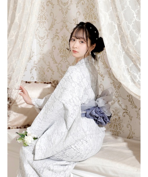 ノエミー お嬢さん総レースセパレート浴衣 ピンク ノエミー NOEMIE お嬢さん総レースセパレート浴衣 （ピンク