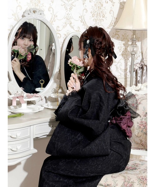 お嬢さん総レースレースフリルセパレート浴衣（浴衣）｜NOEMIE