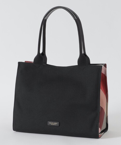 BLUE LABEL CRESTBRIDGE（ブルーレーベルクレストブリッジ）の「スクエアトート（トートバッグ・レディース・ブラック/ダークネイビー・FREE）」の2枚目の写真