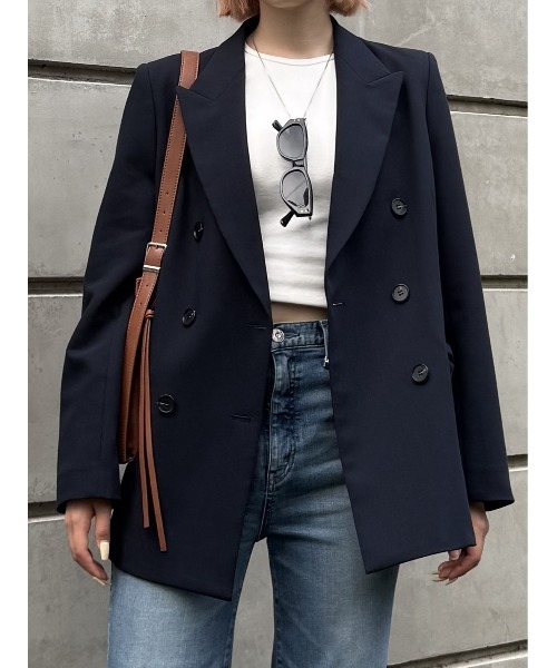 セール】【25年AW新作】DOUBLE BREASTED PEAKED ジャケット