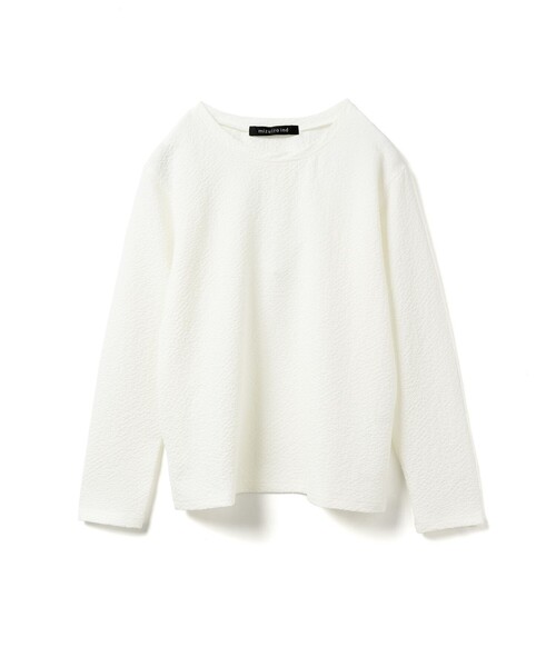 mizuiroind（ミズイロインド）の「mizuiro ind ジャカードクルーネックプルオーバー（Tシャツ/カットソー・レディース・オフホワイト/ブラック/ネイビー/グレー・FREE）」の2枚目の写真