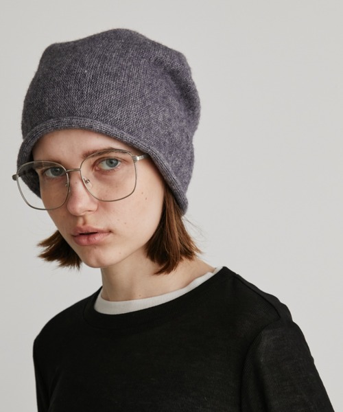 Auntie Rosa Holiday(アンティローザホリデー)の「ルーズニットワッチ(ニットキャップ/ビーニー・レディース・チャコールグレー/ブラック・FREE)」の4枚目の写真