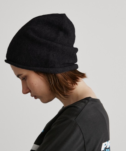 Auntie Rosa Holiday(アンティローザホリデー)の「ルーズニットワッチ(ニットキャップ/ビーニー・レディース・チャコールグレー/ブラック・FREE)」の8枚目の写真