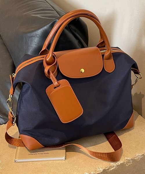DAY CLOSET（デイ クローゼット）の「レディース 2WAY肩掛けショルダー×ボストンバッグ［A4収納可/マチあり/大容量］（ボストンバッグ・レディース・グリーン系その他/ブラック/ブラック系その他/ブルー系その他・ONE SIZE）」の5枚目の写真