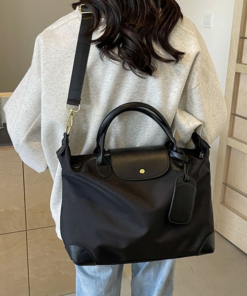 DAY CLOSET（デイ クローゼット）の「レディース 2WAY肩掛けショルダー×ボストンバッグ［A4収納可/マチあり/大容量］（ボストンバッグ・レディース・グリーン系その他/ブラック/ブラック系その他/ブルー系その他・ONE SIZE）」の17枚目の写真