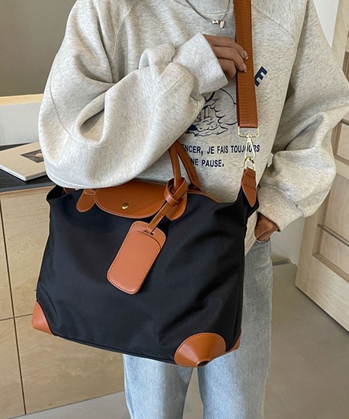 DAY CLOSET（デイ クローゼット）の「レディース 2WAY肩掛けショルダー×ボストンバッグ［A4収納可/マチあり/大容量］（ボストンバッグ・レディース・グリーン系その他/ブラック/ブラック系その他/ブルー系その他・ONE SIZE）」の19枚目の写真