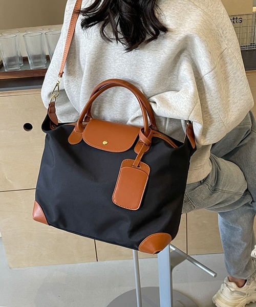 DAY CLOSET（デイ クローゼット）の「レディース 2WAY肩掛けショルダー×ボストンバッグ［A4収納可/マチあり/大容量］（ボストンバッグ・レディース・グリーン系その他/ブラック/ブラック系その他/ブルー系その他・ONE SIZE）」の20枚目の写真