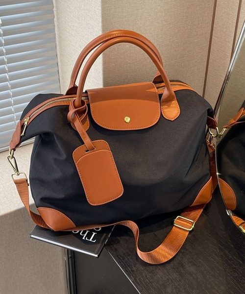 DAY CLOSET（デイ クローゼット）の「レディース 2WAY肩掛けショルダー×ボストンバッグ［A4収納可/マチあり/大容量］（ボストンバッグ・レディース・グリーン系その他/ブラック/ブラック系その他/ブルー系その他・ONE SIZE）」の21枚目の写真