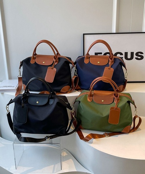 DAY CLOSET（デイ クローゼット）の「レディース 2WAY肩掛けショルダー×ボストンバッグ［A4収納可/マチあり/大容量］（ボストンバッグ・レディース・グリーン系その他/ブラック/ブラック系その他/ブルー系その他・ONE SIZE）」の7枚目の写真