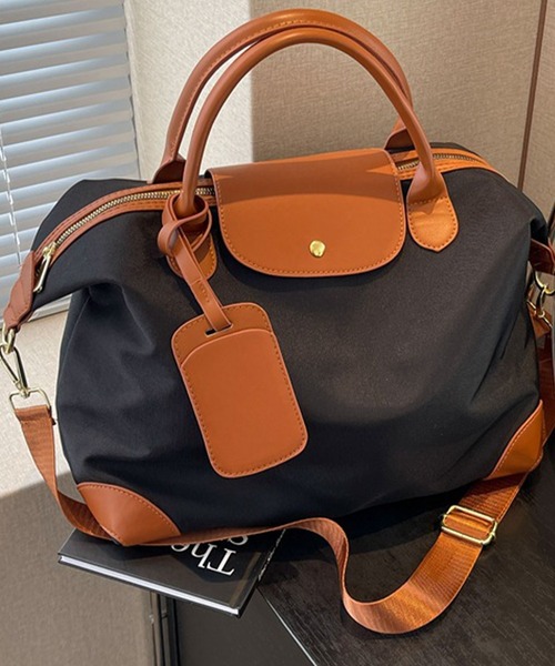 DAY CLOSET（デイ クローゼット）の「レディース 2WAY肩掛けショルダー×ボストンバッグ［A4収納可/マチあり/大容量］（ボストンバッグ・レディース・グリーン系その他/ブラック/ブラック系その他/ブルー系その他・ONE SIZE）」の12枚目の写真