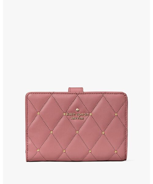【セール中】ケイトスペード コンパクト ウォレット 財布 キルティング kate spade NEW YORK 財布 デコ キルテッド コンパクト
