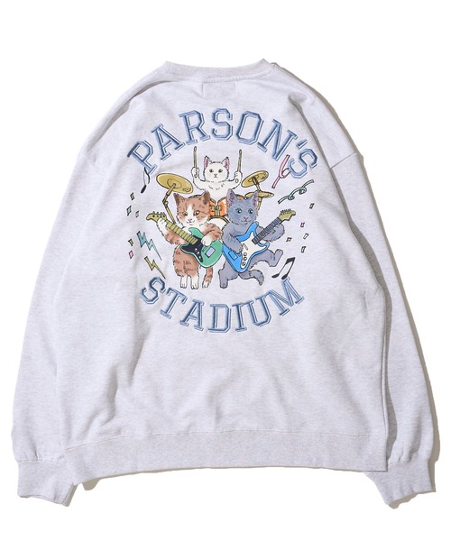 PERSON'S（パーソンズ）の「【PERSON’S STADIUM / パーソンズスタジアム】バンドネコ クルーネックスウェットプルオーバー（スウェット・レディース・ブラック/オートミール/ネイビー・MEDIUM/LARGE/X-LARGE）」の7枚目の写真