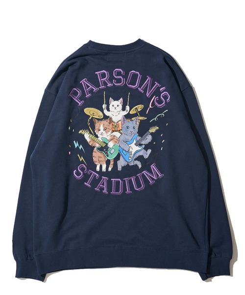 PERSON'S（パーソンズ）の「【PERSON’S STADIUM / パーソンズスタジアム】バンドネコ クルーネックスウェットプルオーバー（スウェット・レディース・ブラック/オートミール/ネイビー・MEDIUM/LARGE/X-LARGE）」の9枚目の写真