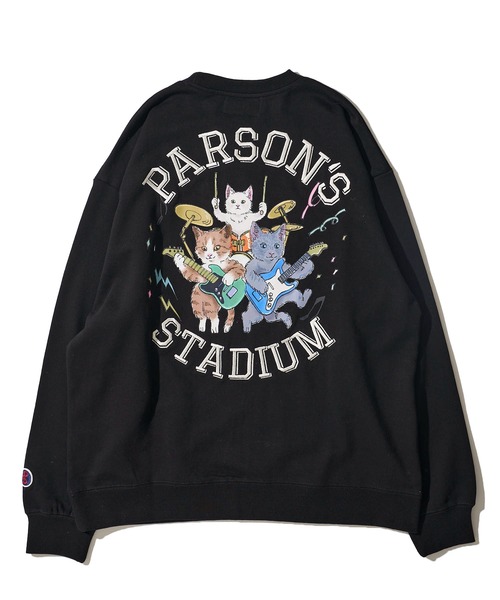 PERSON'S（パーソンズ）の「【PERSON’S STADIUM / パーソンズスタジアム】バンドネコ クルーネックスウェットプルオーバー（スウェット・レディース・ブラック/オートミール/ネイビー・MEDIUM/LARGE/X-LARGE）」の5枚目の写真