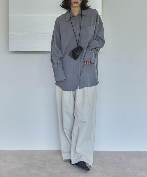 feepur（フェピュール）の「カットオフオーバーシャツ（シャツ/ブラウス・レディース・イエロー/ブラウン/ブルーグレー・MEDIUM）」の10枚目の写真