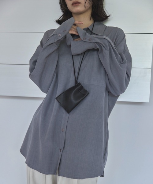 feepur（フェピュール）の「カットオフオーバーシャツ（シャツ/ブラウス・レディース・イエロー/ブラウン/ブルーグレー・MEDIUM）」の21枚目の写真