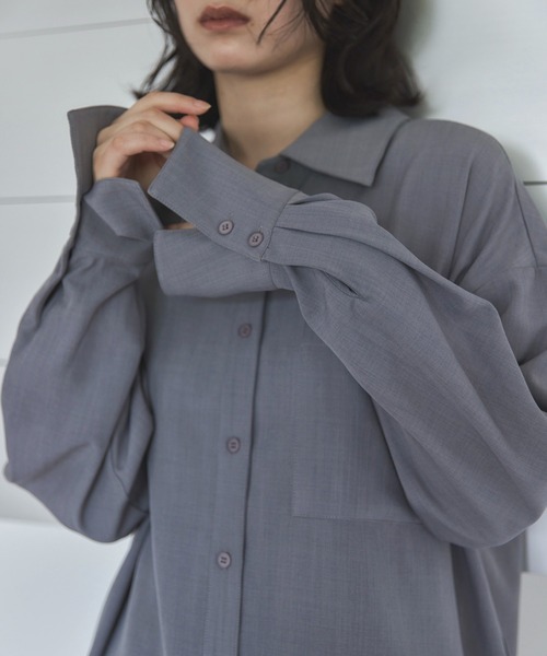 feepur（フェピュール）の「カットオフオーバーシャツ（シャツ/ブラウス・レディース・イエロー/ブラウン/ブルーグレー・MEDIUM）」の22枚目の写真