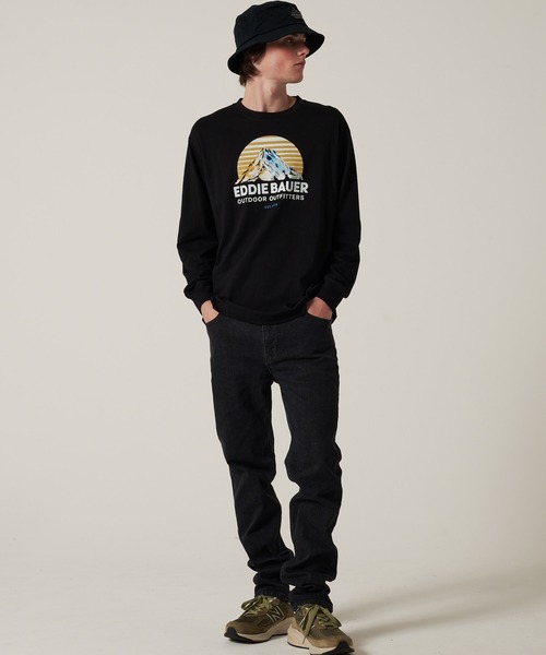 Eddie Bauer(エディーバウアー)の「グラフィック 長袖 Tシャツ(Tシャツ/カットソー・メンズ・ブラック/ホワイト系1/ホワイト系2/グレー/ブラウン/グリーン・S/M/L/XL/XXL)」の11枚目の写真