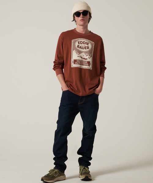 Eddie Bauer(エディーバウアー)の「グラフィック 長袖 Tシャツ(Tシャツ/カットソー・メンズ・ブラック/ホワイト系1/ホワイト系2/グレー/ブラウン/グリーン・S/M/L/XL/XXL)」の13枚目の写真