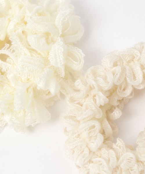 LOWRYS FARM（ローリーズファーム）の「ミニ２ＳＥＴフリフリゴム　587929（ヘアゴム・レディース・アイボリー/ブラック・FREE）」の3枚目の写真