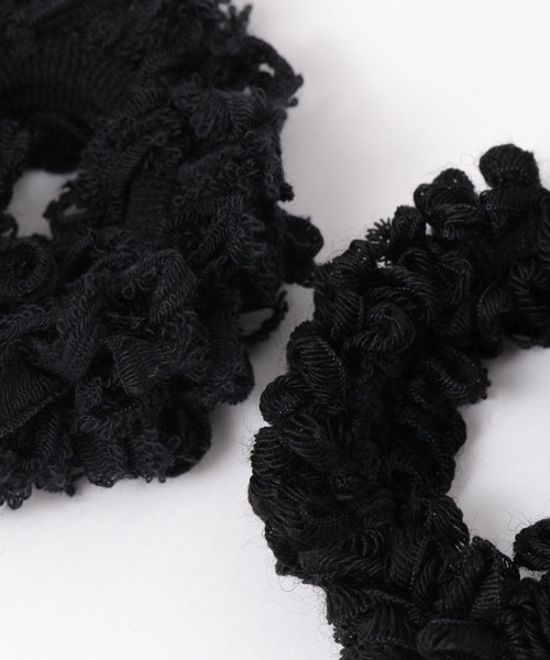 LOWRYS FARM（ローリーズファーム）の「ミニ２ＳＥＴフリフリゴム　587929（ヘアゴム・レディース・アイボリー/ブラック・FREE）」の4枚目の写真