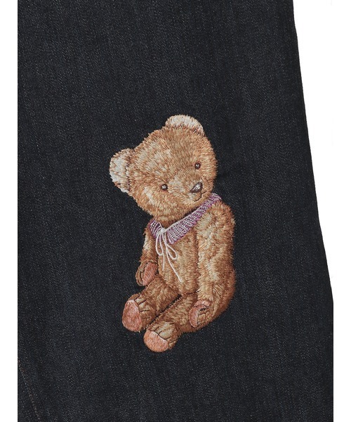 No.569 テディベア　BD 2025.7.18 ピンク×ニットパンツ テディベア刺繍デニムパンツ（デニムパンツ）｜PINK HOUSE