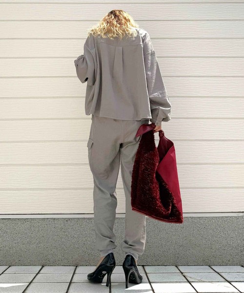 Q(キュー)の「ピーチタッチシャツ(シャツ/ブラウス・レディース・ベビーピンク/グレー・MEDIUM)」の19枚目の写真