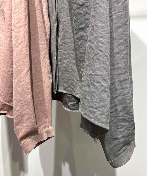 Q(キュー)の「ピーチタッチシャツ(シャツ/ブラウス・レディース・ベビーピンク/グレー・MEDIUM)」の11枚目の写真