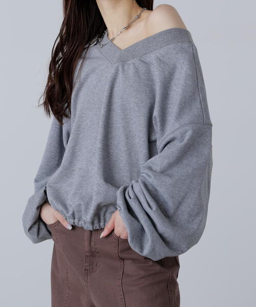 FREE'S MART（フリーズマート）の「◆〈ＭＦＭ〉ルーズ２ＷＡＹスウェット（スウェット・レディース・ブラック/グレー/ホワイト系その他・FREE）」の3枚目の写真