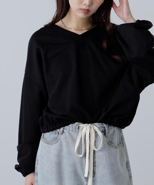 FREE'S MART（フリーズマート）の「◆〈ＭＦＭ〉ルーズ２ＷＡＹスウェット（スウェット・レディース・ブラック/グレー/ホワイト系その他・FREE）」の7枚目の写真