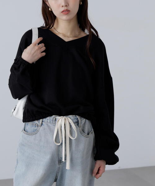 FREE'S MART（フリーズマート）の「◆〈ＭＦＭ〉ルーズ２ＷＡＹスウェット（スウェット・レディース・ブラック/グレー/ホワイト系その他・FREE）」の8枚目の写真