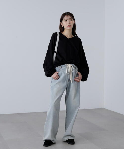 FREE'S MART（フリーズマート）の「◆〈ＭＦＭ〉ルーズ２ＷＡＹスウェット（スウェット・レディース・ブラック/グレー/ホワイト系その他・FREE）」の9枚目の写真